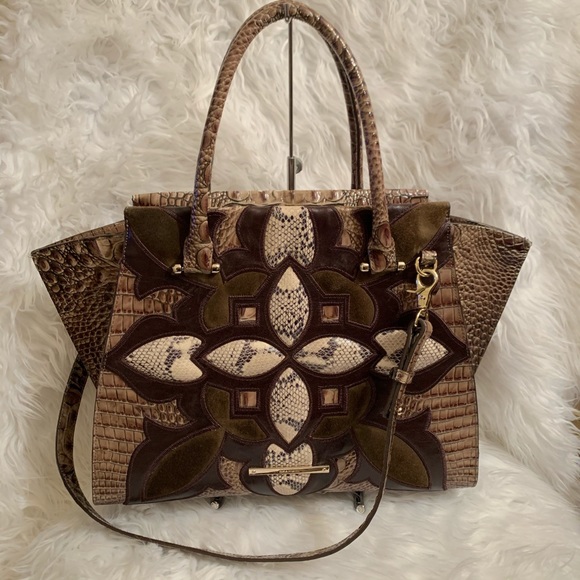 Brahmin Handbags - Brahmin Priscilla Satchel Elmwood Palazzo Hand Bag